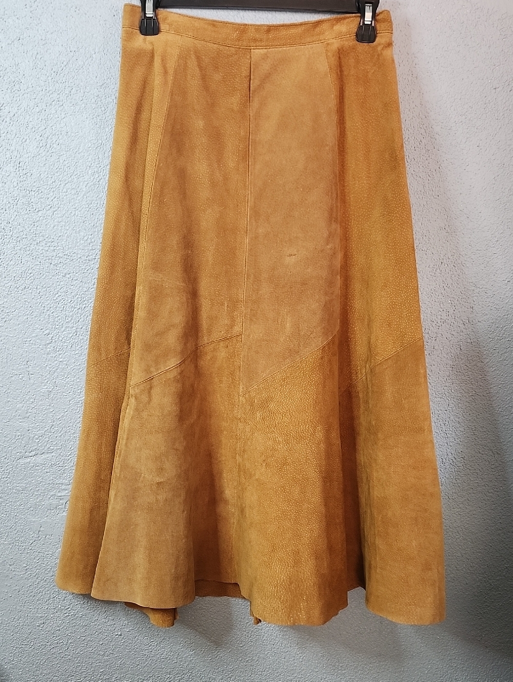 Tally Ho Mustard Suede A-Line Skirt
